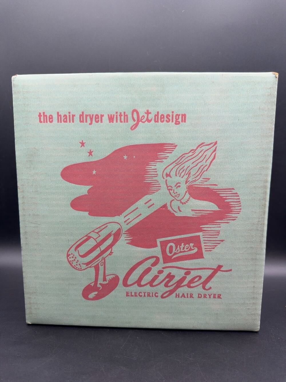 Vintage Oster Airjet Model 202 Electric Hair Dryer TESTED Works Original Box MCM
